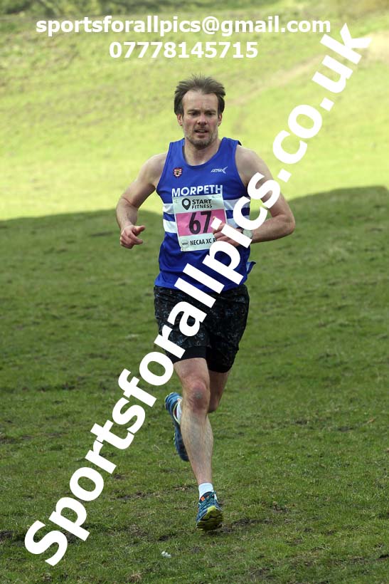 Masters men 2021 NECAA Cross Country Relays, Thornley Farm, Peterlee, Saturday, April 10th. Photo: David T. Hewitson/Sports for All Pics